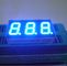 সুপার উজ্জ্বল লাল সবুজ নীল হলুদ হোয়াইট 3 অঙ্ক 7 সেগমেন্ট LED ডিসপ্লে সাধারণ ক্যাথোড 0.40 ইঞ্চি